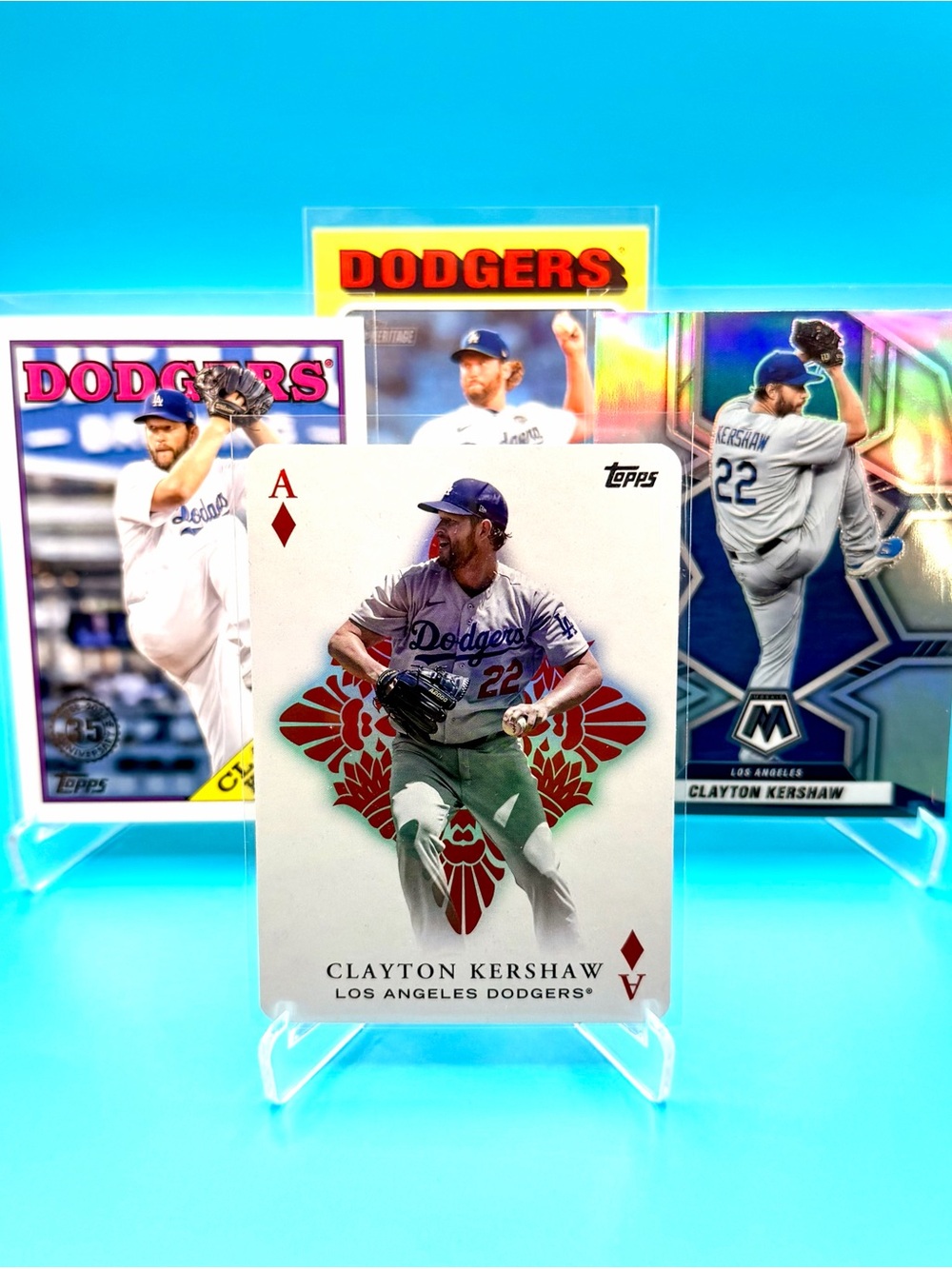 🔥Clayton Kershaw Lot! All Aces Refractor + Mosaic Prizm + 35th Anniversary! 🤩